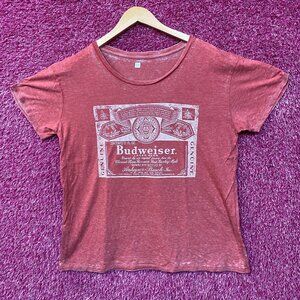 Budweiser King Of beer1980'S Vintage Style Logo Graphic T-Shirt XL
